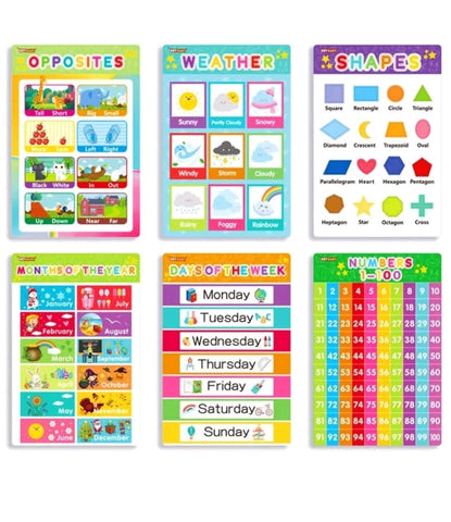 6pc Educational posters