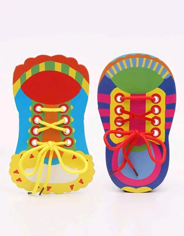 1pc handmade shoelace teaching aid, multicolour